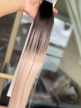 Load image into Gallery viewer, NEW Tape Hair Extensions Oreo (#1b / sliver ) ombré