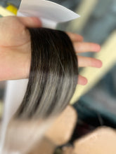 Load image into Gallery viewer, NEW Tape Hair Extensions Oreo (#1b / sliver ) ombré