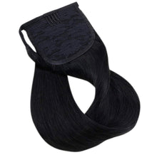 Load image into Gallery viewer, Clip-In Ponytail Hair Extensions Black Licorice (#1)