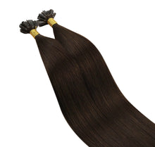 Load image into Gallery viewer, Keratin U Tip Dark Brown Hair Extensions Mocha (#2 )