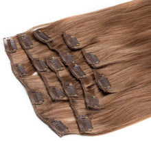 Load image into Gallery viewer, 8 Piece Clip-In Human Hair Extensions 100g-150g Cinnamon Roll (#8)