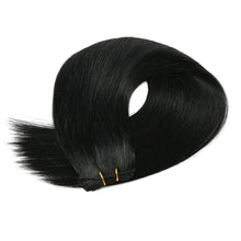 Load image into Gallery viewer, Weft hair extensions Black Licorice (#1)