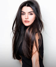 Load image into Gallery viewer, 8 Piece Clip-In Human Hair Extensions 100g-150g midnight natural black (#1b)