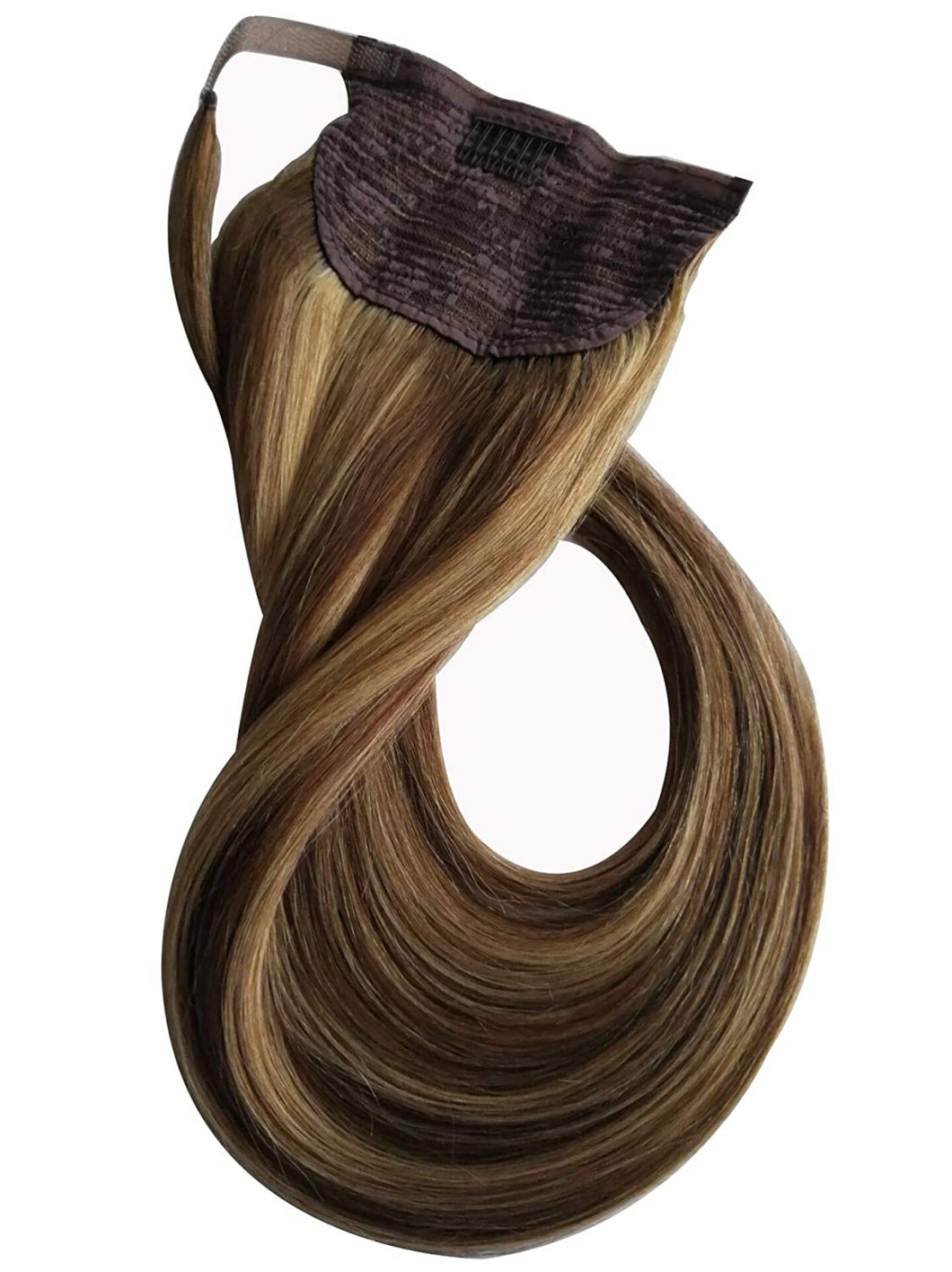 Clip-In Ponytail Hair Extensions Brown Sugar (#4/27)