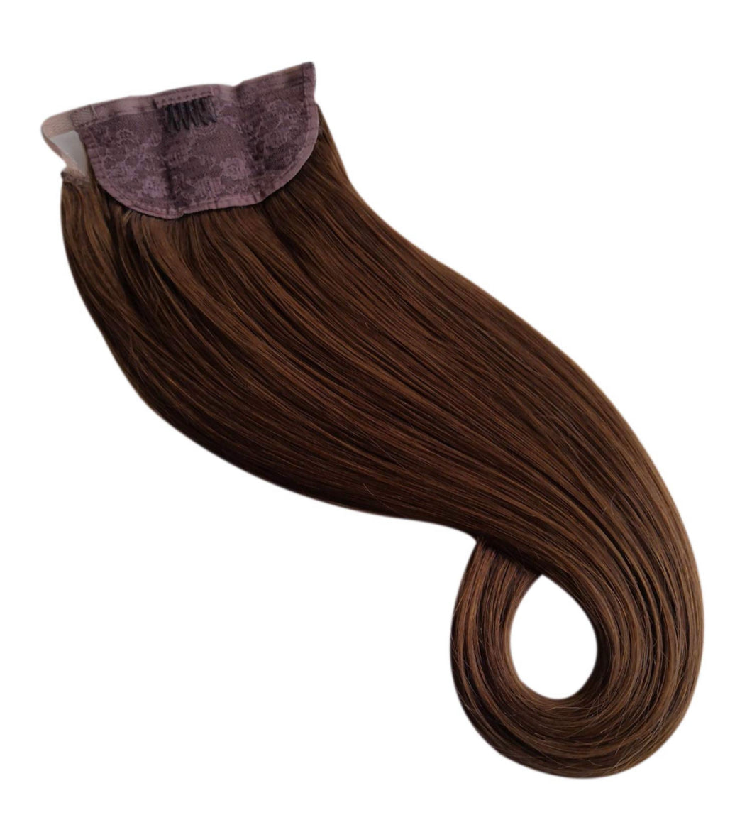 Clip-In Ponytail Hair Extensions Cherry Cola (#4)