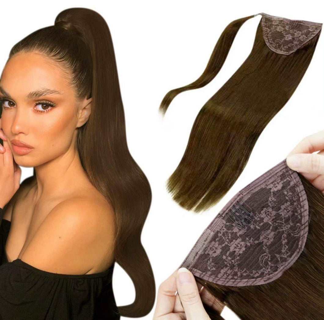 Clip-In Ponytail Hair Extensions Brownie Batter(#6)