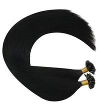 Load image into Gallery viewer, Keratin U Tip Hair Extensions Black Licorice (#1)
