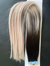 Load image into Gallery viewer, NEW Tape Hair Extensions Oreo (#1b / sliver ) ombré
