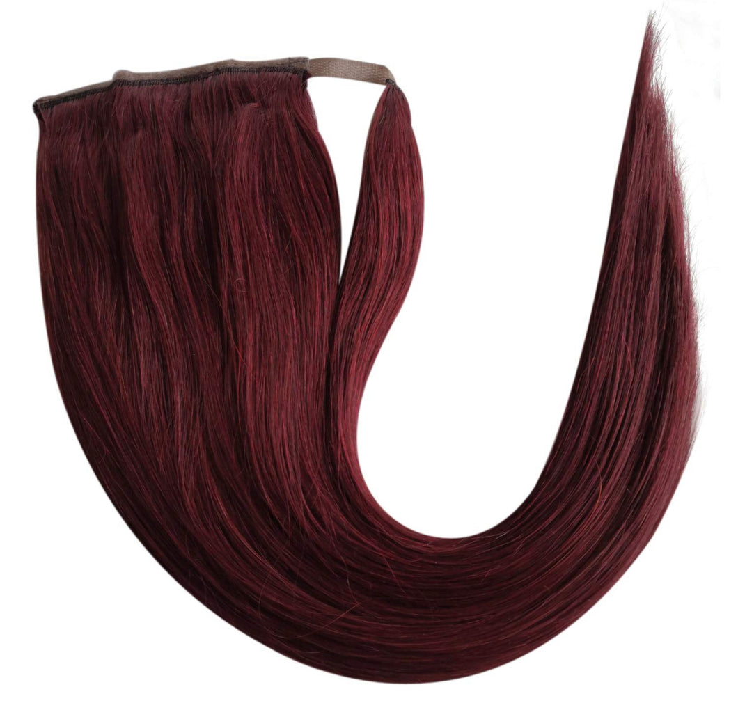 Clip-In Ponytail Hair Extensions Red Wine (#99j)