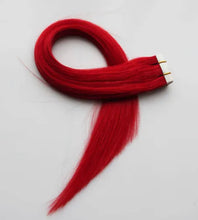 Load image into Gallery viewer, Tape hair extensions On Fire ( Red)
