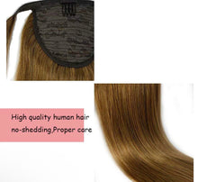 Load image into Gallery viewer, Clip-In Ponytail Hair Extensions Ash brown (#10)
