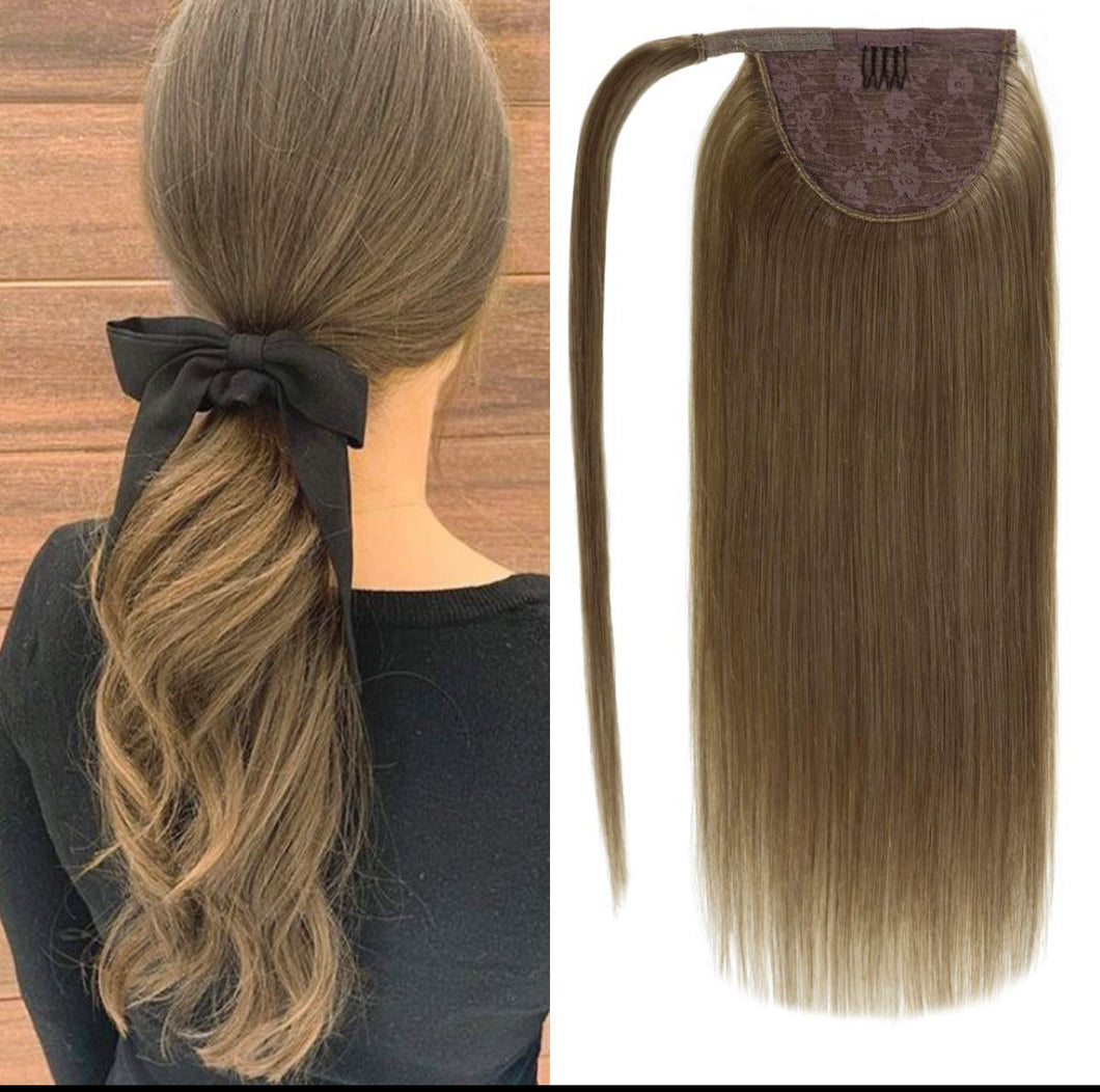 Clip-In Ponytail Hair Extensions Honey Blonde (#12)