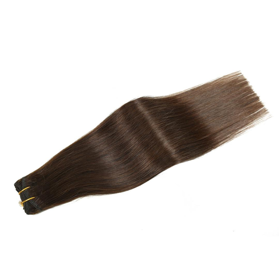 Weft hair extensions mocha (#2)