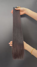 Load and play video in Gallery viewer, Russian Tape Hair Extensions Midnight Black  (#1b)
